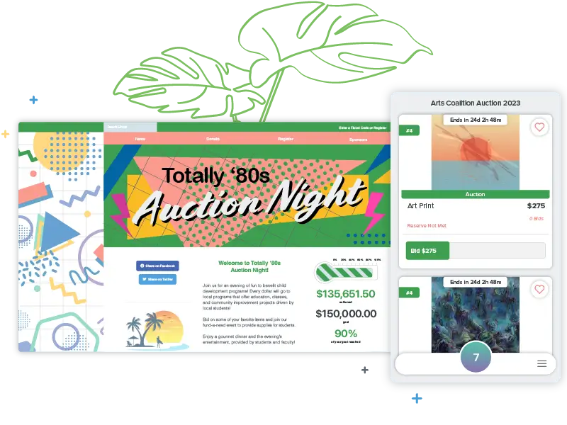 Qgiv's silent auction and mobile bidding platform.