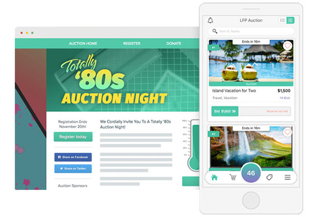 Use your charity auction software to offer both mobile and web based bidding.