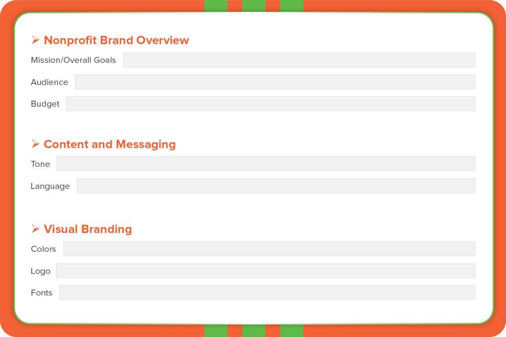 Use this style guide template to help you plan consistent branding into your nonprofit marketing plan.