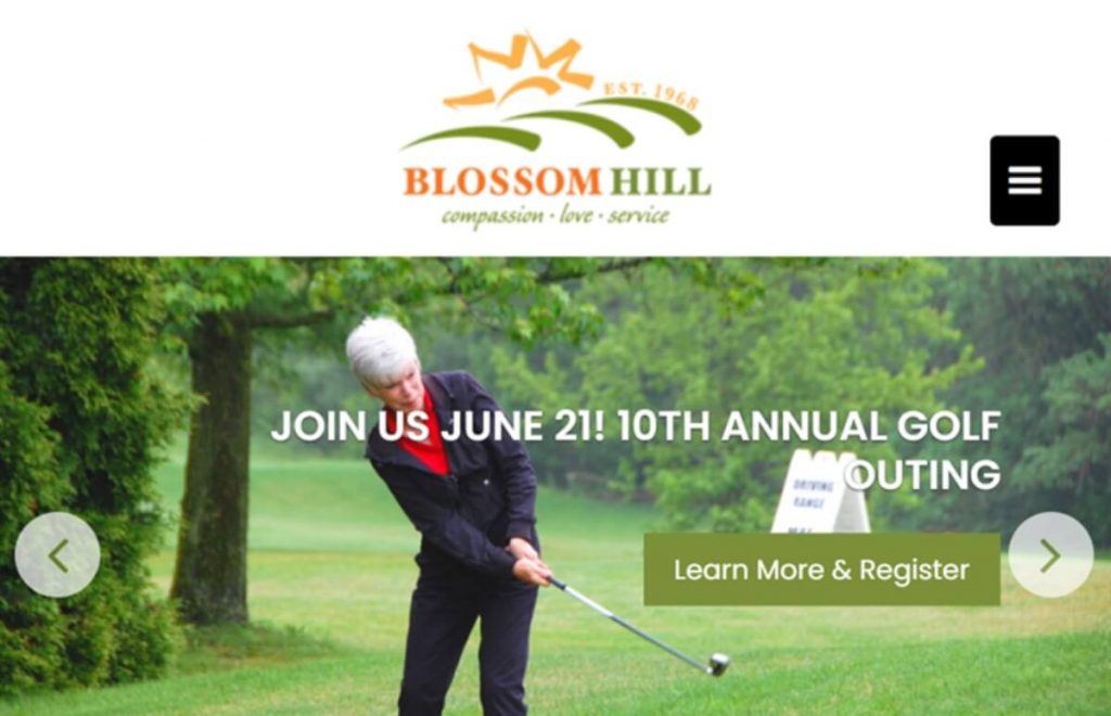 Blossom Hill website header